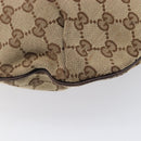GUCCI GG Canvas Shoulder Bag Beige Gold Tone 161718 Auth 208523V-12