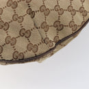 GUCCI GG Canvas Shoulder Bag Beige Gold Tone 161718 Auth 208523V-13