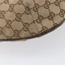 GUCCI GG Canvas Shoulder Bag Beige Gold Tone 161718 Auth 208523V-14
