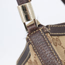 GUCCI GG Canvas Shoulder Bag Beige Gold Tone 161718 Auth 208523V-18