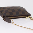 LOUIS VUITTON Damier Ebene Mini Pochette Accessoires Pouch N58009 Auth 208526A-10