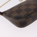 LOUIS VUITTON Damier Ebene Mini Pochette Accessoires Pouch N58009 Auth 208526A-16