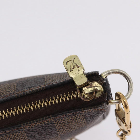 LOUIS VUITTON Damier Ebene Mini Pochette Accessoires Pouch N58009 Auth 208526A