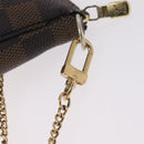 LOUIS VUITTON Damier Ebene Mini Pochette Accessoires Pouch N58009 Auth 208526A-20