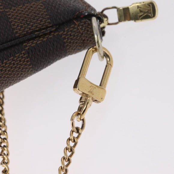 LOUIS VUITTON Damier Ebene Mini Pochette Accessoires Pouch N58009 Auth 208526A