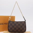 LOUIS VUITTON Damier Ebene Mini Pochette Accessoires Pouch N58009 Auth 208526A-26