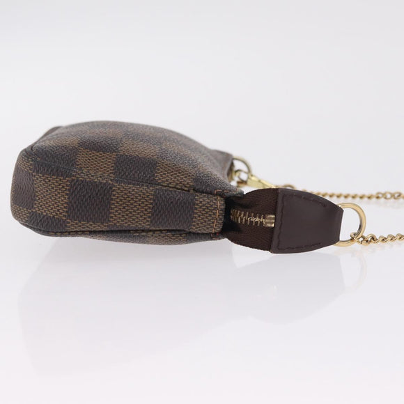 LOUIS VUITTON Damier Ebene Mini Pochette Accessoires Pouch N58009 Auth 208526A
