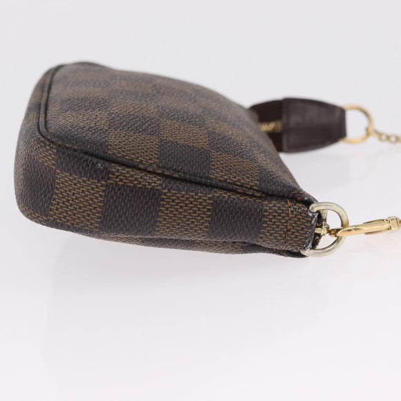 LOUIS VUITTON Damier Ebene Mini Pochette Accessoires Pouch N58009 Auth 208526A