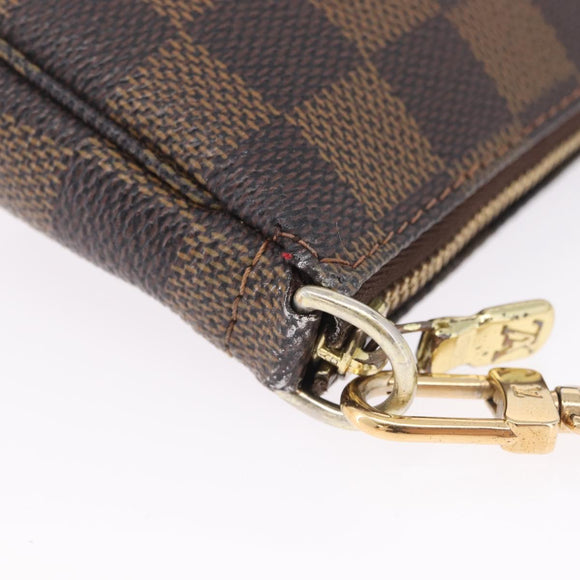 LOUIS VUITTON Damier Ebene Mini Pochette Accessoires Pouch N58009 Auth 208526A