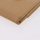 CHANEL Wallet Caviar Skin Beige CC Auth 208527-11