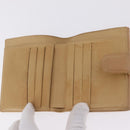 CHANEL Wallet Caviar Skin Beige CC Auth 208527-12