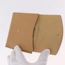 CHANEL Wallet Caviar Skin Beige CC Auth 208527-16
