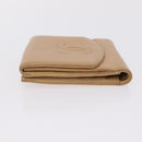 CHANEL Wallet Caviar Skin Beige CC Auth 208527-5