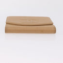 CHANEL Wallet Caviar Skin Beige CC Auth 208527-7