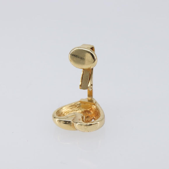 Christian Dior Earring Metal Gold Tone Auth 208528V