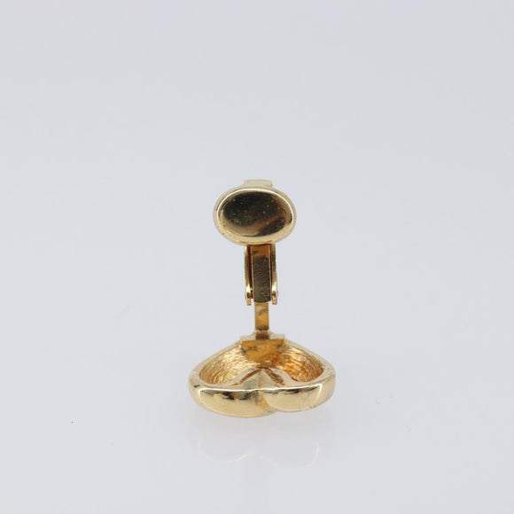 Christian Dior Earring Metal Gold Tone Auth 208528V