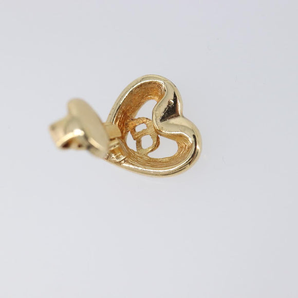 Christian Dior Earring Metal Gold Tone Auth 208528V