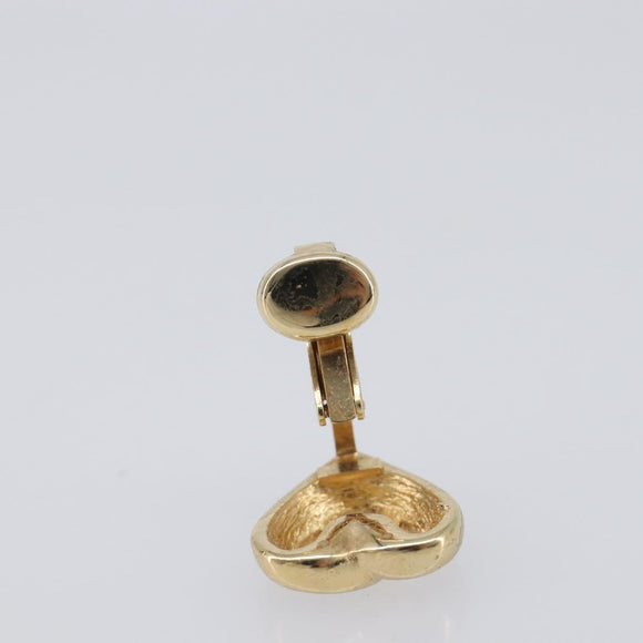 Christian Dior Earring Metal Gold Tone Auth 208528V