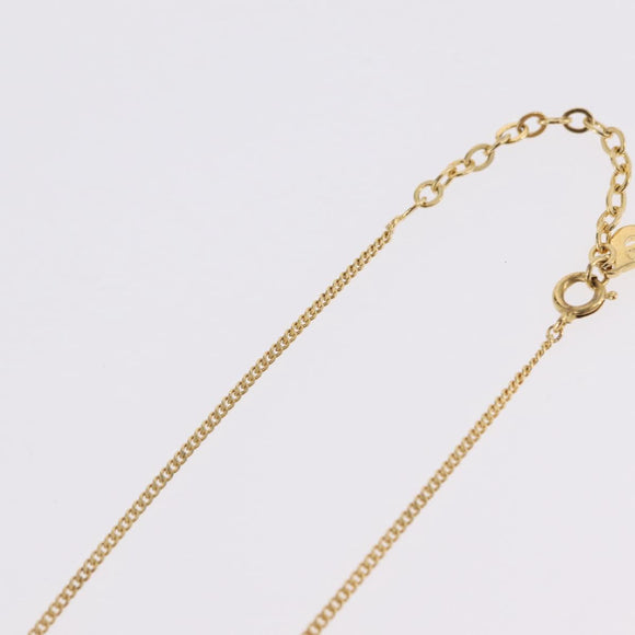 Christian Dior Necklace Metal Gold Tone Auth 208529V