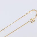 Christian Dior Necklace Metal Gold Tone Auth 208530-13