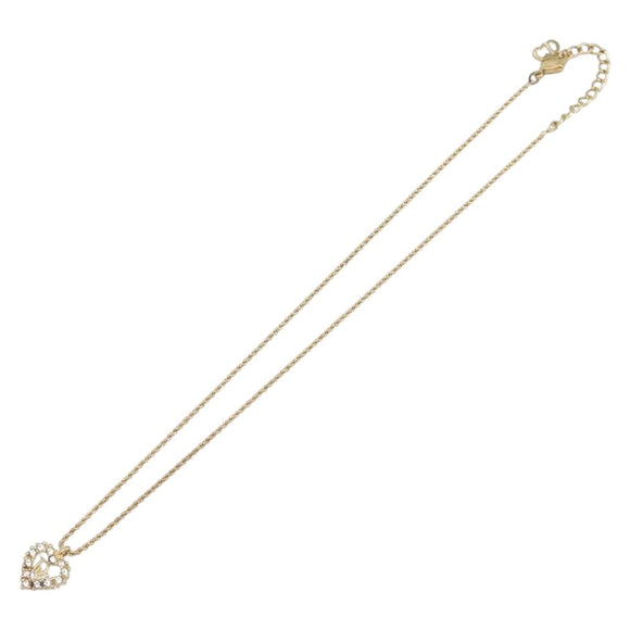 Christian Dior Necklace Metal Gold Tone Auth 208531V