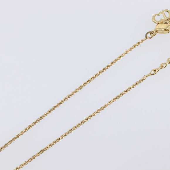 Christian Dior Necklace Metal Gold Tone Auth 208531V