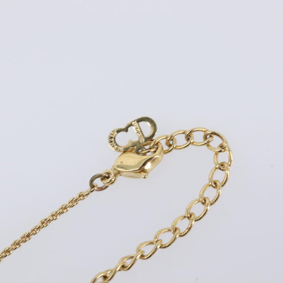 Christian Dior Necklace Metal Gold Tone Auth 208531V