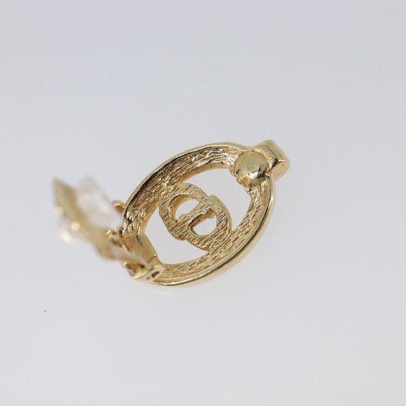 Christian Dior Earring Metal Gold Tone Auth 208532V