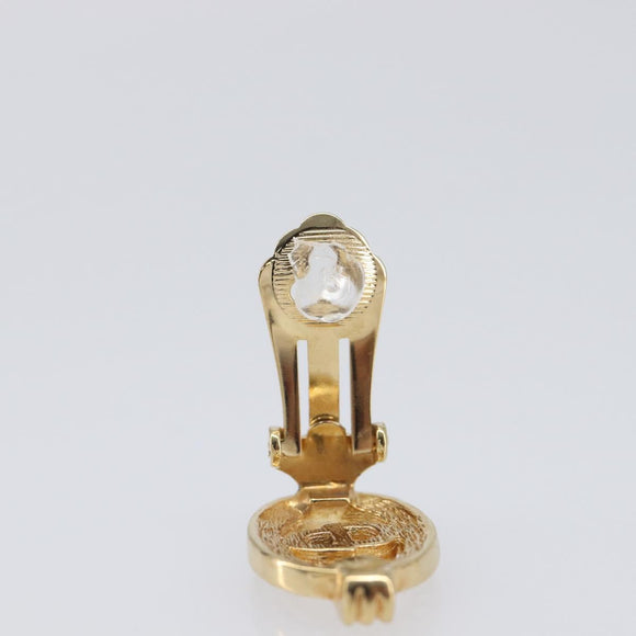 Christian Dior Earring Metal Gold Tone Auth 208532V