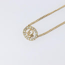 Christian Dior Necklace Metal Gold Tone Auth 208534-3