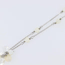 Christian Dior Necklace Metal Silver White Auth 208535V-4