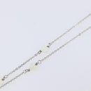 Christian Dior Necklace Metal Silver White Auth 208535V-5