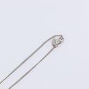 CHANEL COCO Mark Necklace Metal Silver CC Auth 208536M-14