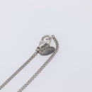 CHANEL COCO Mark Necklace Metal Silver CC Auth 208536M-8