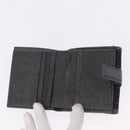 Christian Dior Trotter Canvas Wallet Black Silver Auth 208541V-15