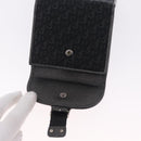 Christian Dior Trotter Canvas Wallet Black Silver Auth 208541V-21