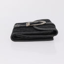 Christian Dior Trotter Canvas Wallet Black Silver Auth 208541V-4