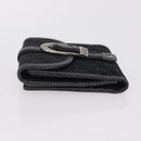 Christian Dior Trotter Canvas Wallet Black Silver Auth 208541V-5