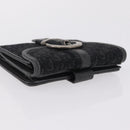 Christian Dior Trotter Canvas Wallet Black Silver Auth 208541V-6