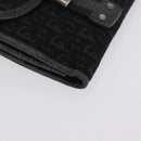 Christian Dior Trotter Canvas Wallet Black Silver Auth 208541V-8