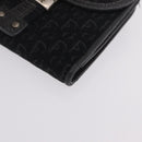 Christian Dior Trotter Canvas Wallet Black Silver Auth 208541V-9