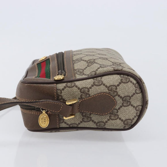 GUCCI GG Supreme Web Sherry Line Shoulder Bag PVC 001 115 6655 Auth 208543A