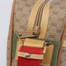 GUCCI Micro GG Web Sherry Line Shoulder Bag PVC Beige 019 43 0107 Auth 208544A-17