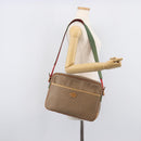 GUCCI Micro GG Web Sherry Line Shoulder Bag PVC Beige 019 43 0107 Auth 208544A-26