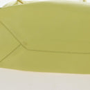 Balenciaga The Paper Hand Bag Leather Light Yellow Silver 236701 Auth 208550V-11