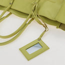 Balenciaga The Paper Hand Bag Leather Light Yellow Silver 236701 Auth 208550V-16