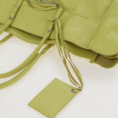Balenciaga The Paper Hand Bag Leather Light Yellow Silver 236701 Auth 208550V-18