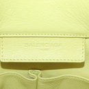 Balenciaga The Paper Hand Bag Leather Light Yellow Silver 236701 Auth 208550V-19