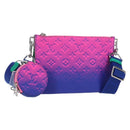 LOUIS VUITTON Taurillon Clemence Illusion Trio Pouch NM M59680 Auth 208551SM-1