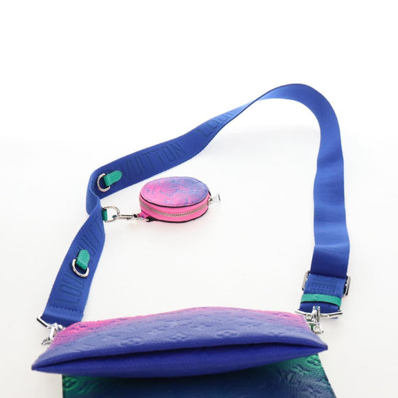 LOUIS VUITTON Taurillon Clemence Illusion Trio Pouch NM M59680 Auth 208551SM